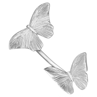 【双栖 DY】蝶舞纯银耳挂无耳洞耳夹原创设计蝴蝶情人节生日礼物