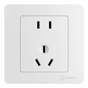 国际电工86型白色暗装单控开关插座面板家用一开单双控五孔灯开关