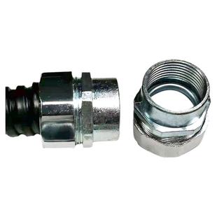 国标外丝金属软管防水接头内丝三柱钢管接头镀锌六角软管自固接头