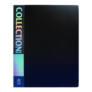 贴纸盒收藏册黑色A4资料册潮牌logo潮流纪念本60页展示册透明创意