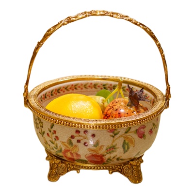 卡斯特兰轻奢欧式下午茶提篮果碗