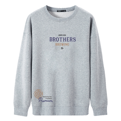 TEEK秋冬款卫衣男 字母印花长袖T恤潮流小众潮流学生加厚加绒衣服