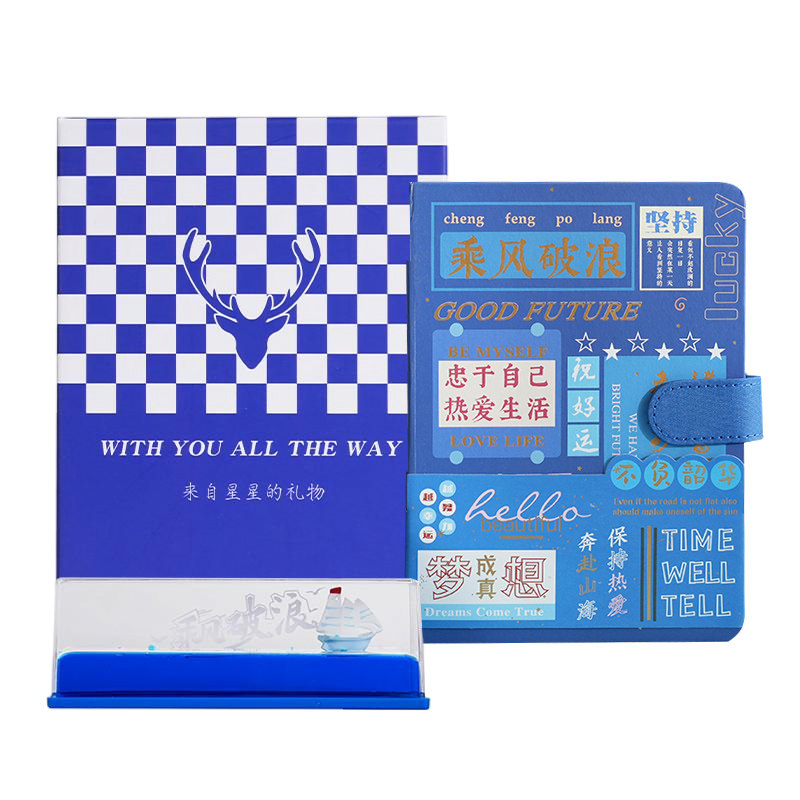 笔记本本子小船摆件礼盒套装