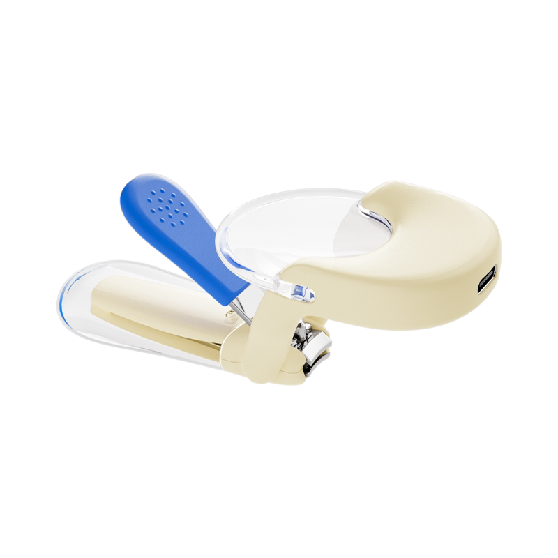 贝得力婴儿发光指甲剪安全防夹肉宝宝指甲剪刀钳神器新生专用儿童