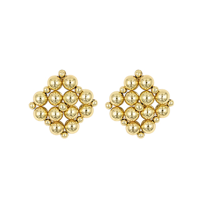 BOMBCACA黄金时代系列 星系之漩 原创金属感中古风几何艺术耳环