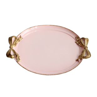 首饰展示托盘 珠宝饰品直播道具拍摄创意摆件蝴蝶结树脂收纳托盘