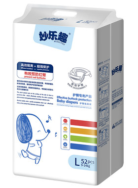 妙乐趣拉拉裤纸尿裤超薄透气干爽