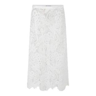 HAI STUDIO2025春夏女士重磅蕾丝半裙优雅修身直筒半身裙蕾丝裙子