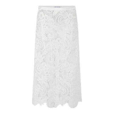 HAI STUDIO2025春夏女士重磅蕾丝半裙优雅修身直筒半身裙蕾丝裙子