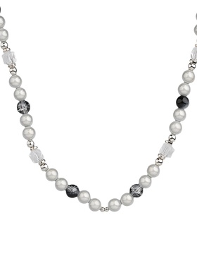 气质水晶反光珍珠项链