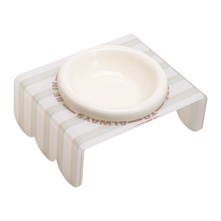 Petdebby陶瓷猫食盆猫粮碗宠物碗架猫狗碗增高架适配BD餐前盘AE碗