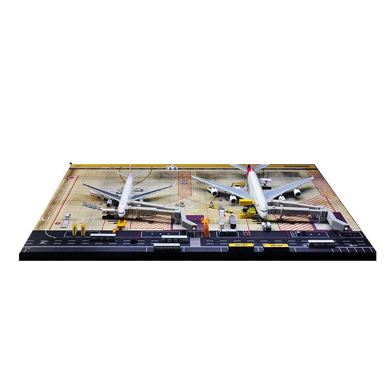 1:400 飞机沙盘模型上海浦东国际机场pvg模型双机位成品木质地台