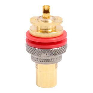 EIZZ 功放RCA莲花母座碲铜镀金AV信号插座发烧胆机CD音频信号端子