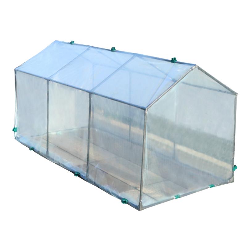 塔型简易大棚包塑铁管支架防虫阳台暖房多肉花卉植物保温挡雨过冬