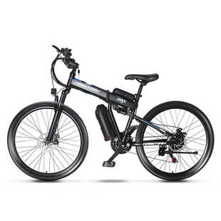 26寸电动助力山地自行车锂电轻便可折叠21速成年通勤双碟刹电动车