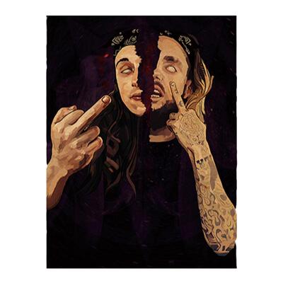 饶舌复古牛皮纸墙贴照片海报