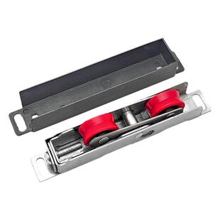 80型断桥铝合金门窗滑轮静音不锈钢双轮重型推拉门V坑槽下轮配件