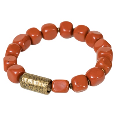 非鱼之家原创设计复古红石手串