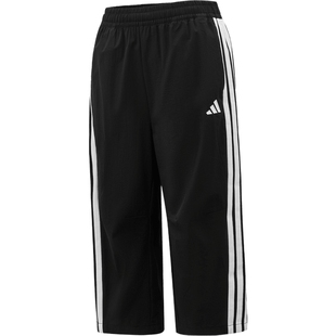 滔搏adidas阿迪达斯儿童运动舒适休闲七分裤KH0217