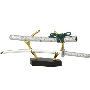 《菊与刀》925纯银武士刃打侍刀剑摆件微兵人娃用礼物品送男朋友