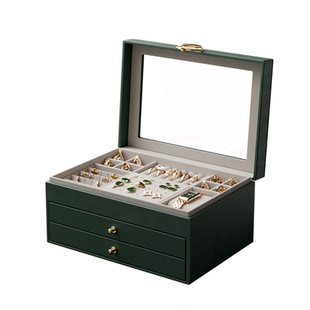 首饰收纳盒高档精致2025新款耳环耳钉项链大容量黄金饰品珠宝盒子