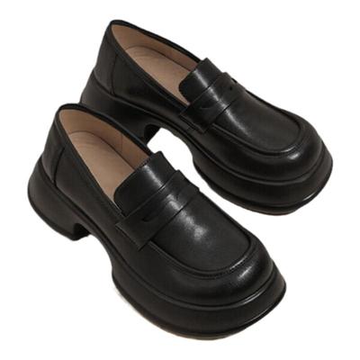 FOXER真皮乐福鞋女2024新款英伦