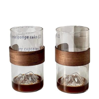 RKiKo防烫耐高温水杯冰美式拿铁挂耳咖啡杯富士山杯饮品杯观山杯