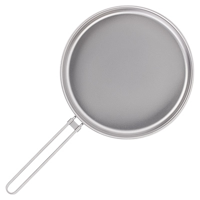 KEITH铠斯钛平底锅无涂层轻量便携户外露营煎炒锅手柄可折叠钛锅