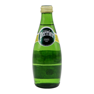 法国进口法国巴黎含气天然矿泉水330ml*5瓶装办公室户外玻璃瓶