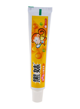 黑妹儿童牙膏水蜜桃香防蛀无氟
