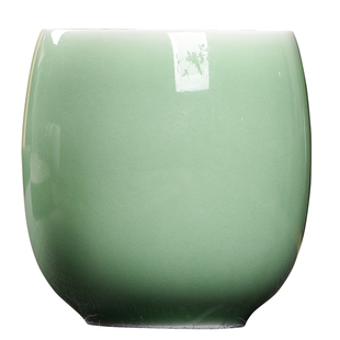 青瓷小茶杯水杯陶瓷哥窑茶具套装梅子青水杯功夫茶杯汝窑主人单杯