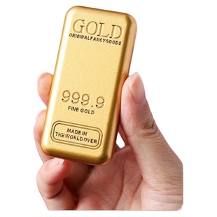 沙金实心仿真英文金条摆件大号聚财家居客厅装饰品招财进宝开业礼