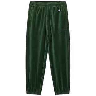 Champion冠军长裤男2026春季新款丝绒裤复古运动风休闲束脚裤子女