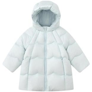 笛莎官方旗舰童装女童长款羽绒服秋冬季新款宝宝儿童加厚保暖外套