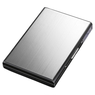 日本时尚不锈钢金属卡包小巧男款防盗刷男士卡片夹防消磁卡盒信用卡套男女卡夹多功能银行卡驾驶身份证收纳盒