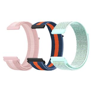 适用华为手表WatchGT5表带GT6/gt4尼龙回环表带GT3手表gt2Pro通用watch3时尚watch4男女新款荣耀es编织腕带2e