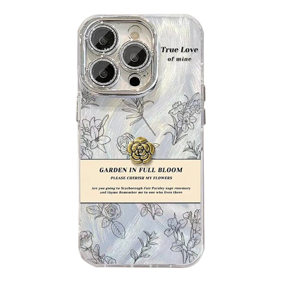 金色山茶花适用多型号手机壳