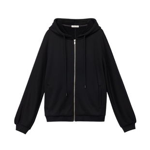 【新品】素然ZUCZUG 4M36 冬季女士松软毛圈针织布拉链带帽卫衣