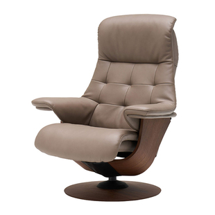 karimoku日本进口办公室客厅休闲躺椅真皮沙发the first RU72 M号