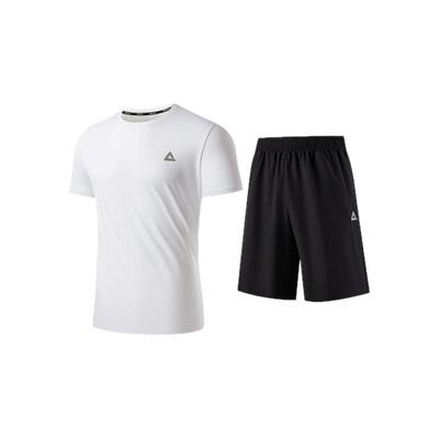 匹克大众跑系列梭织圆领运动套装