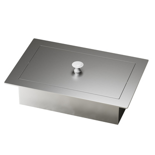 不锈钢厨房橱柜台面嵌入式垃圾桶卫生间隐藏手提盖子翻盖掀盖家用