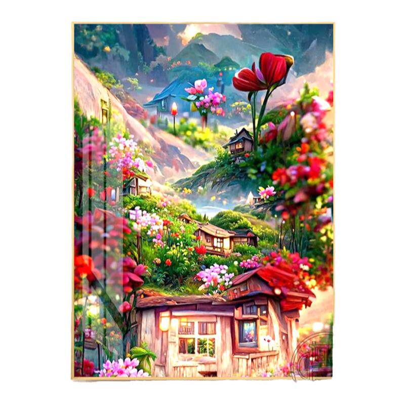 钻石画满钻凤梅风景贴钻画