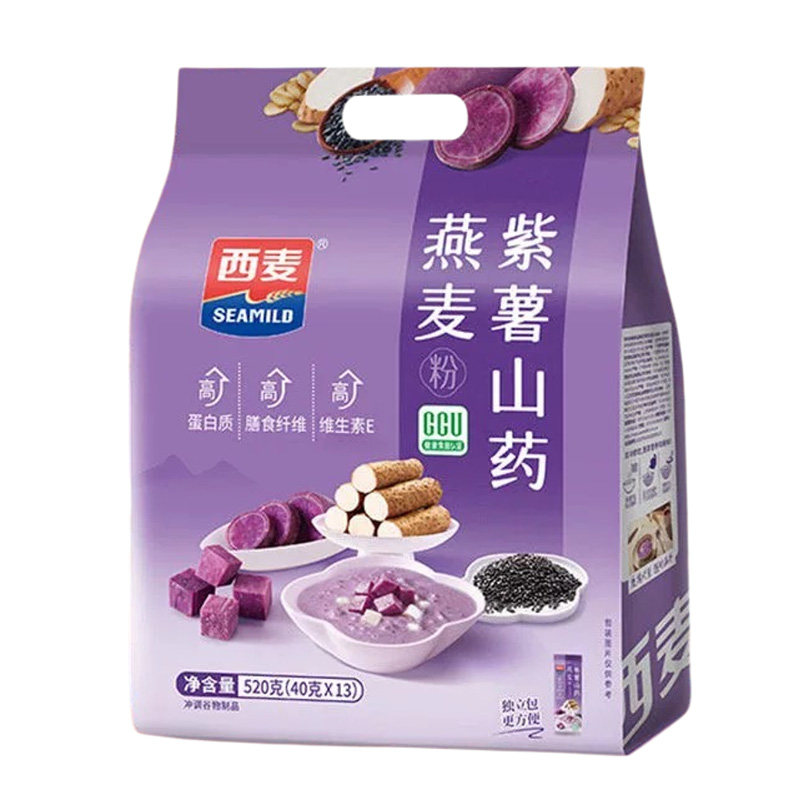 西麦紫薯山药燕麦片520g多种坚果天然谷物冲饮营养早餐即食代餐