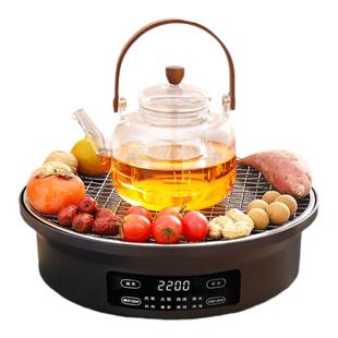 围炉煮茶烤火炉套装家用室内2025新款茶具玻璃茶壶电陶炉煮茶器具