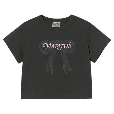 MARITHE女士蝴蝶结印花短袖T恤