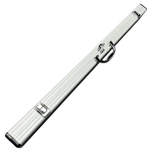 铝合金台球杆杆盒二分之一方便携带分体杆银色黑色杆盒子4分之3