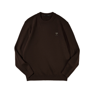 HLA/海澜之家25冬季加绒加厚保暖毛衣针织衫休闲圆领宽松上衣男