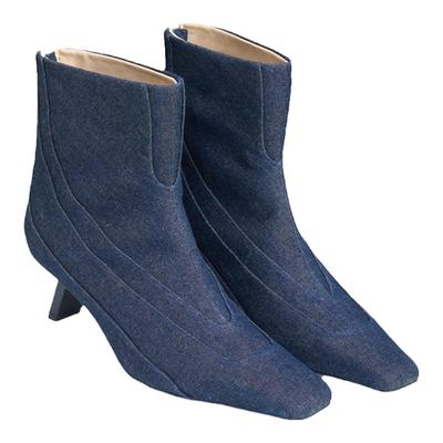 lostinecho猫跟尖方头短靴女