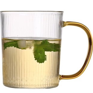 玻璃杯家用啤酒杯透明果汁杯简约网红耐热水杯酒杯ins风水杯套装