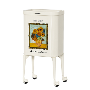 麦桶桶高脚无盖垃圾桶免弯腰厨房大容量高档带轮可移动家用高颜值